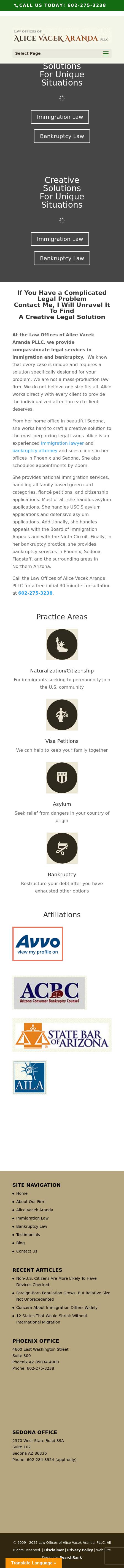 Law Offices of Alice Vacek Aranda, PLLC - Phoenix AZ Lawyers