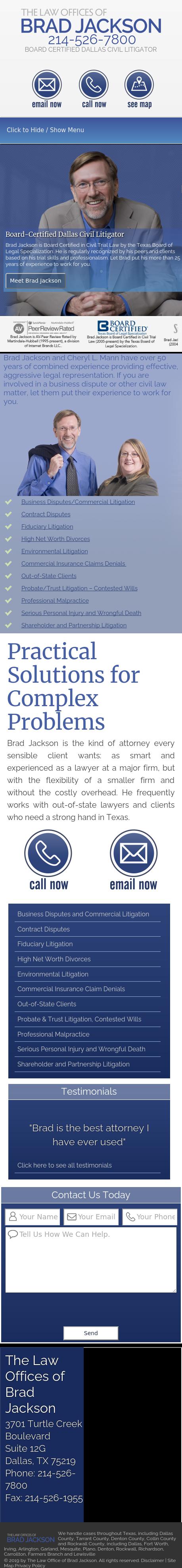 Law Offices of Brad Jackson - Dallas TX Lawyers