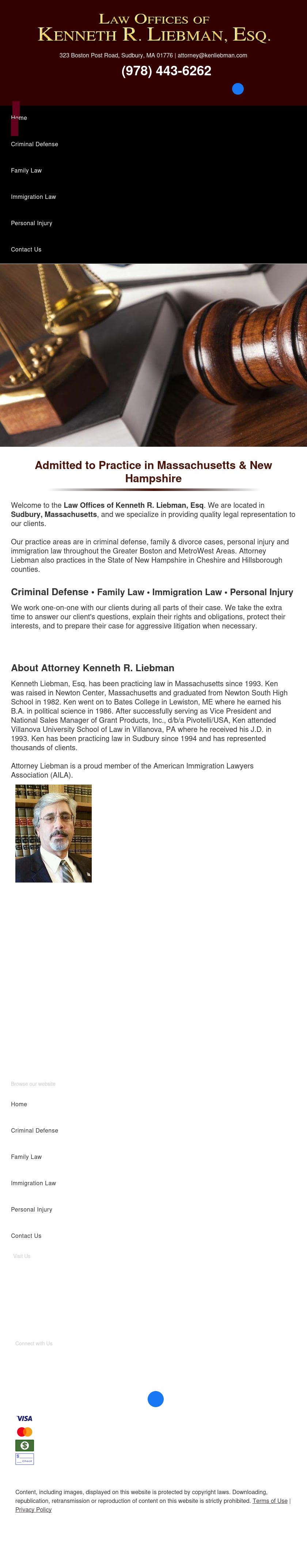 Law Offices of Kenneth R. Liebman, Esq. - Sudbury MA Lawyers