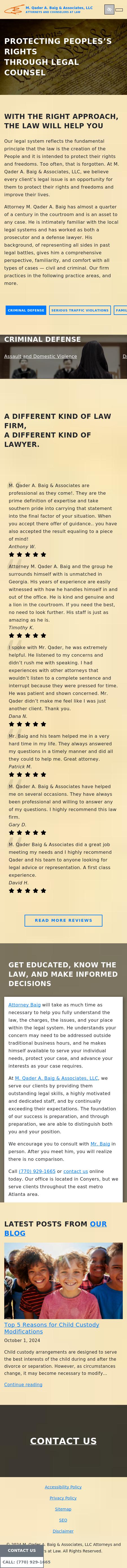 M. Qader A. Baig & Associates, LLC - Conyers GA Lawyers