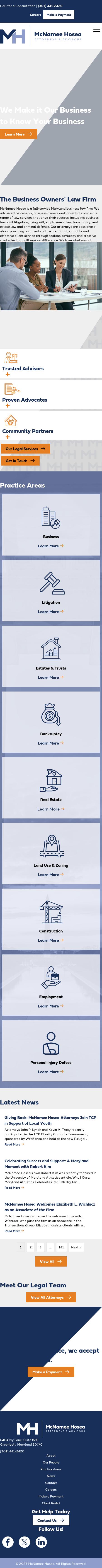 McNamee, Hosea, Jernigan, Kim, Greenan & Lynch, P.A. - Greenbelt MD Lawyers