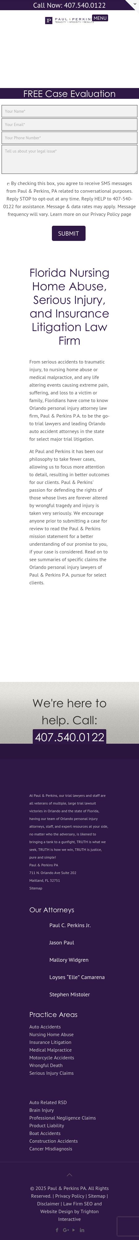 Paul & Perkins P.A. - Orlando FL Lawyers