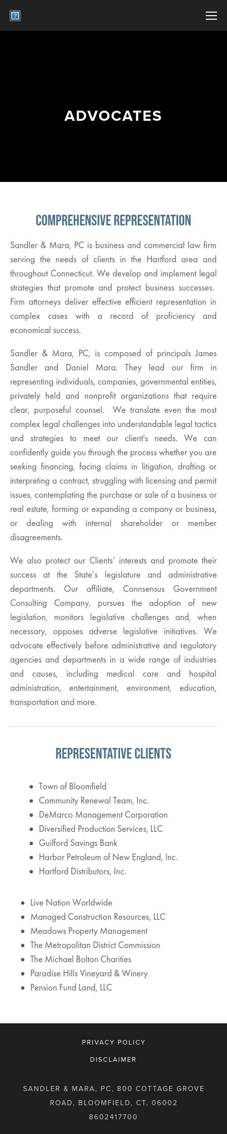 Sandler & Mara, PC - Bloomfield CT Lawyers