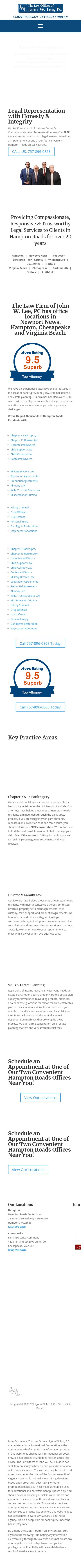 The Law Firm of John W. Lee, P.C. - Chesapeake VA Lawyers