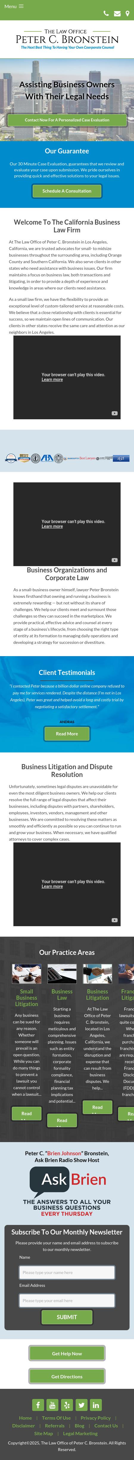 The Law Office of Peter C. Bronstein - Los Angeles CA Lawyers