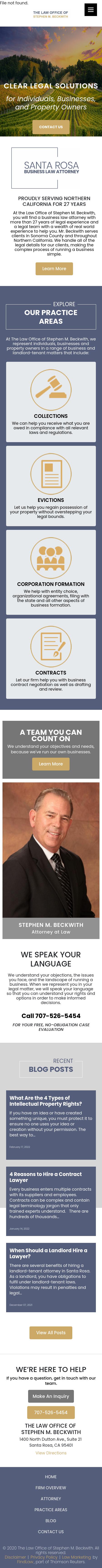 The Law Office of Stephen M. Beckwith - Santa Rosa CA Lawyers