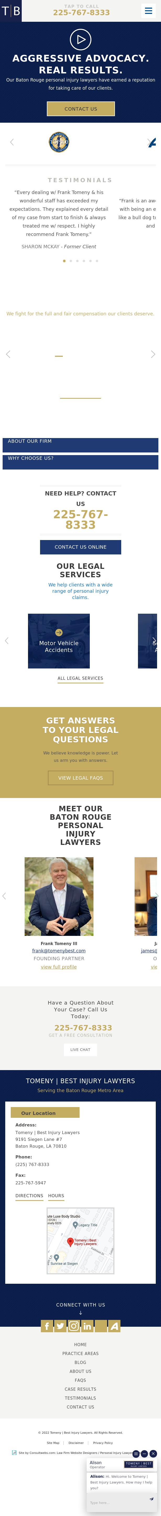 Tomeny Law Firm, APLC - Baton Rouge LA Lawyers