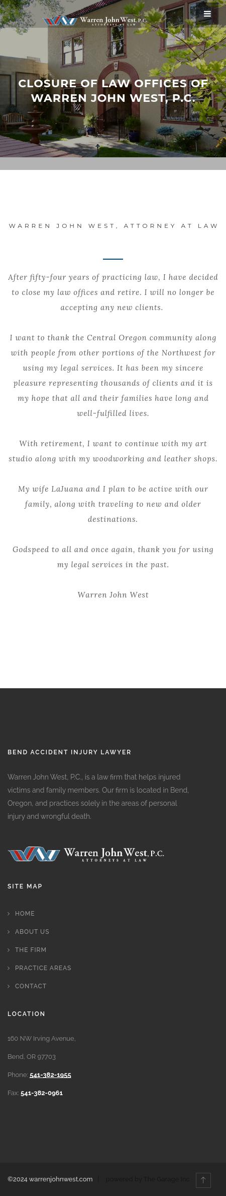 Warren John West, P.C. - Bend OR Lawyers