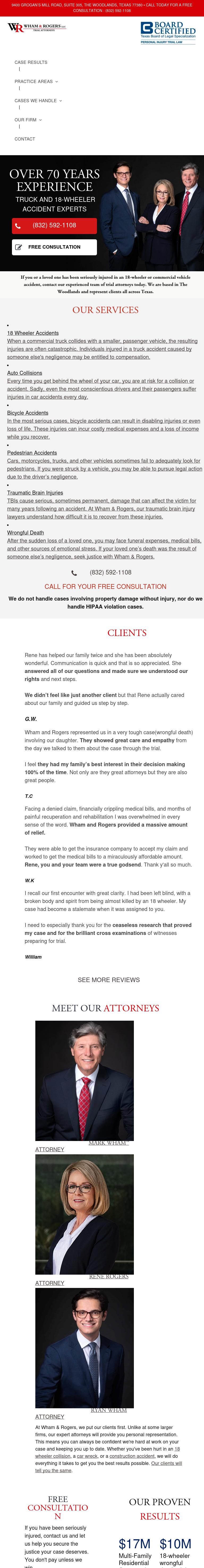 Wham & Rogers LLC - The Woodlands TX Lawyers