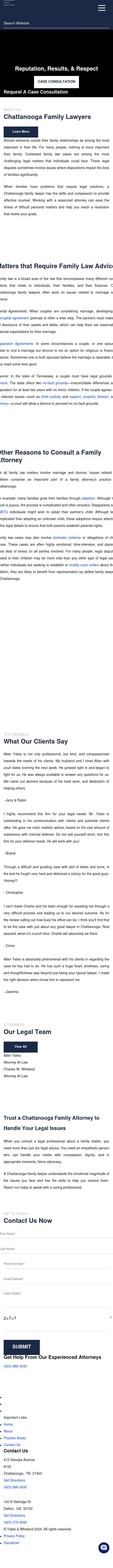 Yates and Wheland  - Chattanooga TN Lawyers