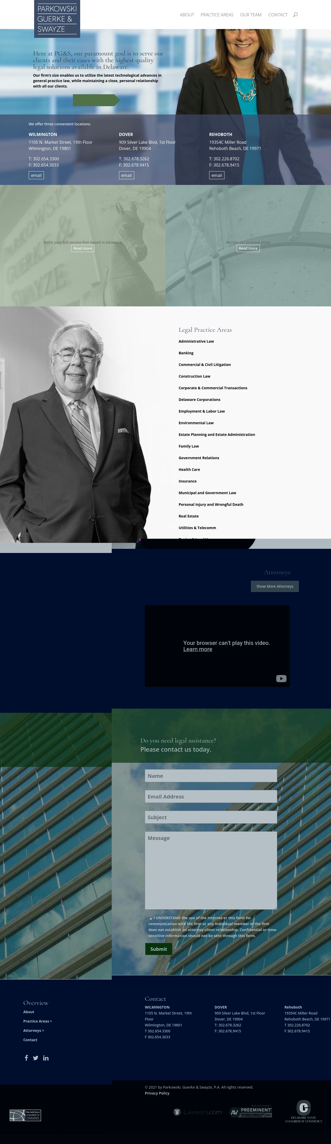 Parkowski, Guerke & Swayze, P.A., Wilm. - Wilmington DE Lawyers