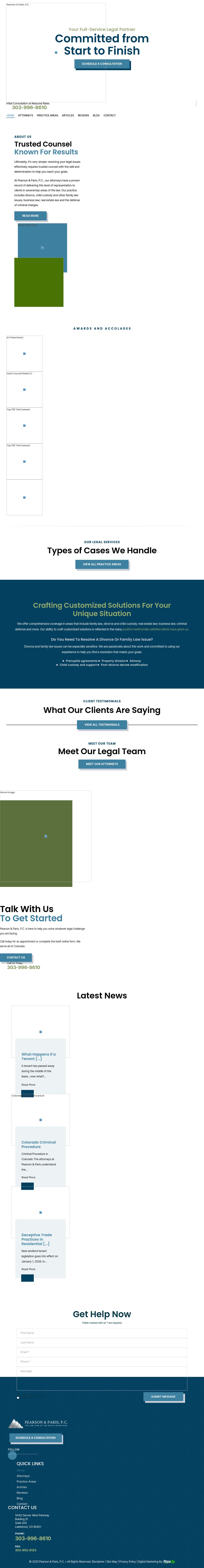 Pearson & Paris, P.C. - Lakewood CO Lawyers