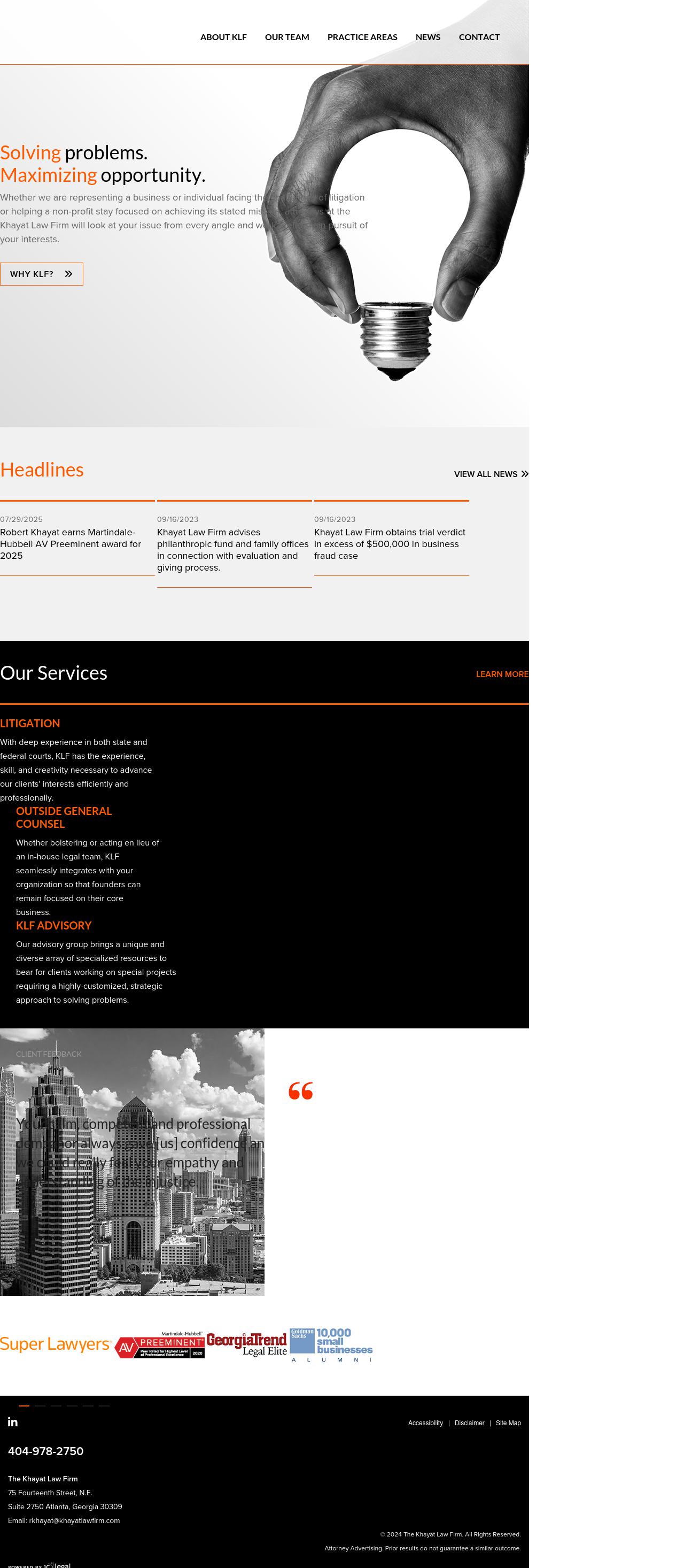 Robert Khayat - Atlanta GA Lawyers