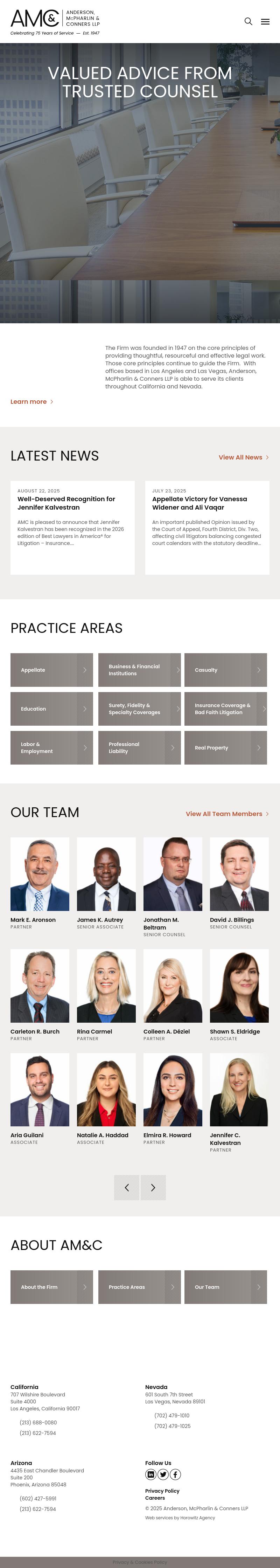 Anderson, McPharlin & Conners LLP - Ontario CA Lawyers