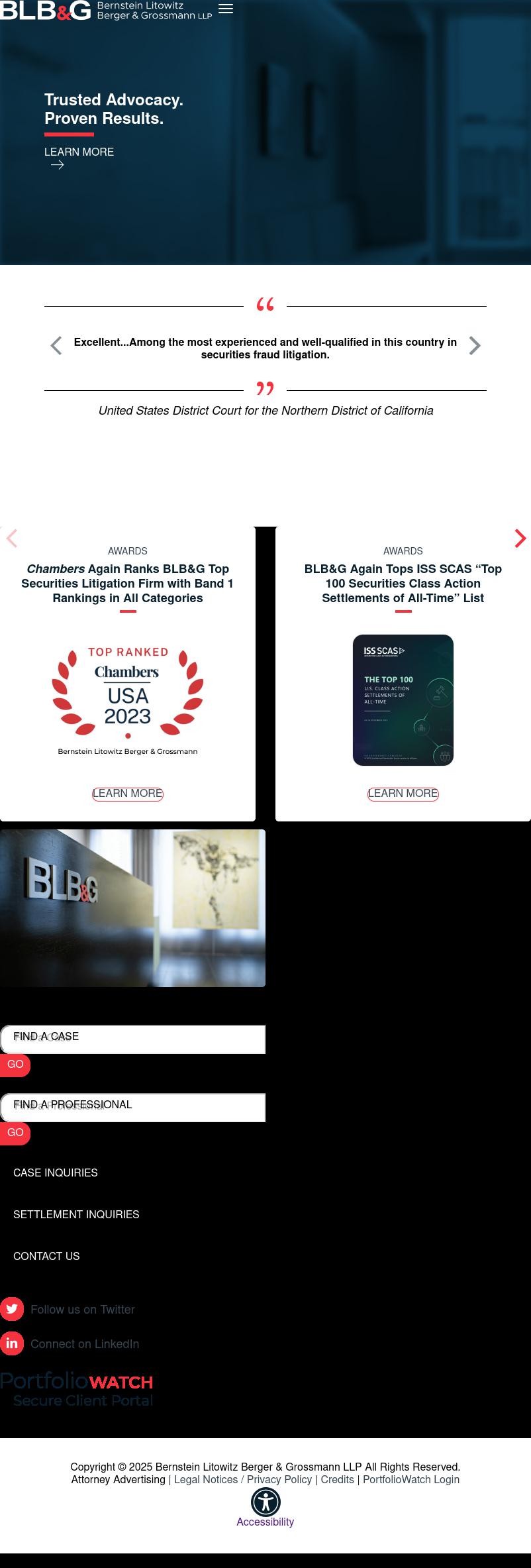 Bernstein Litowitz Berger & Grossmann LLP - New Orleans LA Lawyers