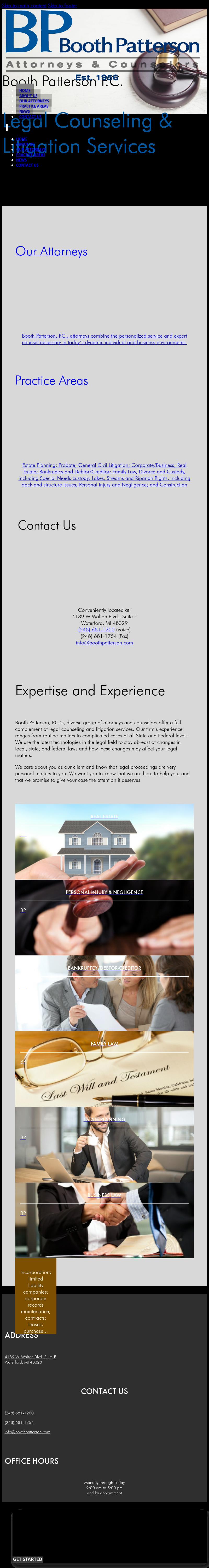 Booth Patterson P.C. - Waterford MI Lawyers