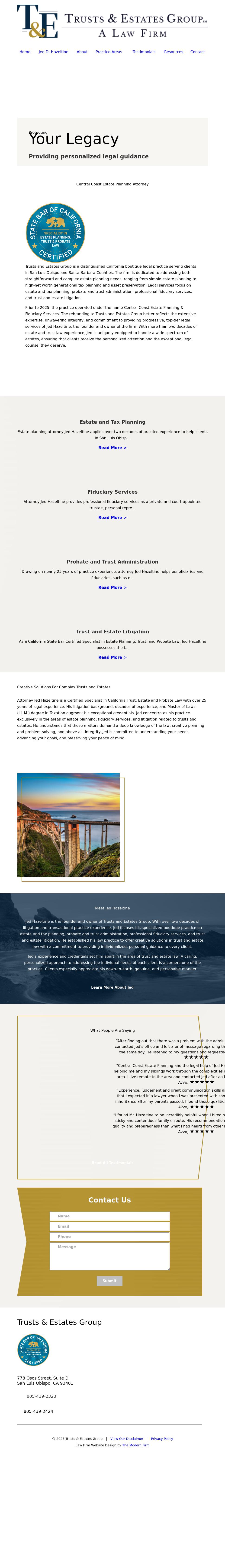 Central Coast Estate Planning & Fiduciary Services - San Luis Obispo CA Lawyers