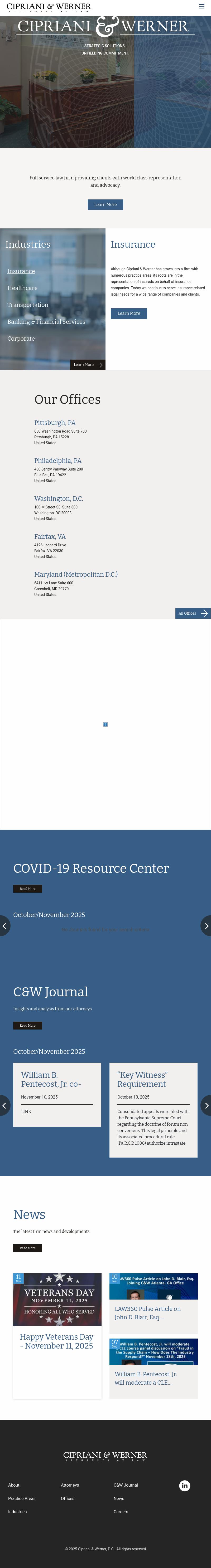 Cipriani & Werner, P.C. - Mt. Laurel NJ Lawyers