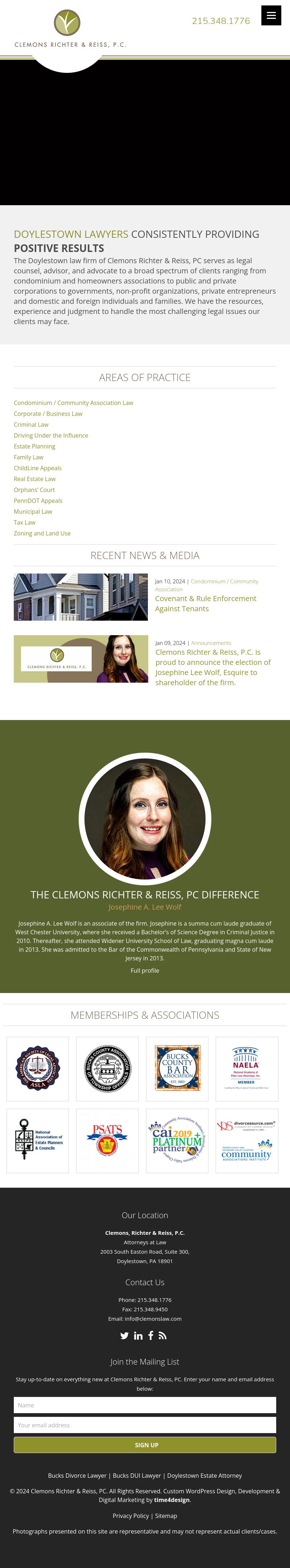 Clemons, Richter & Reiss, P.C. - Doylestown PA Lawyers