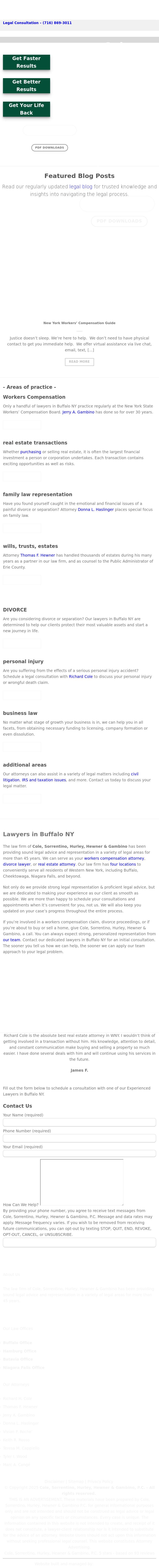 Cole, Sorrentino, Hurley, Hewner & Gambino, P.C. - Batavia NY Lawyers