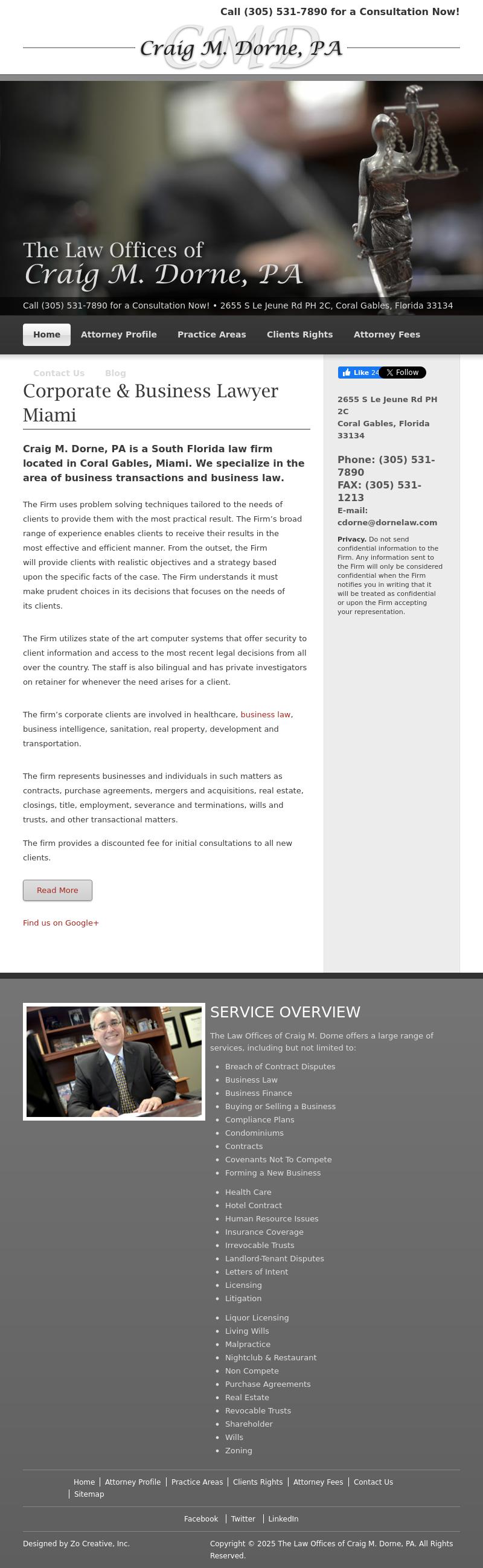 Craig M. Dorne, PA - Coral Gables FL Lawyers