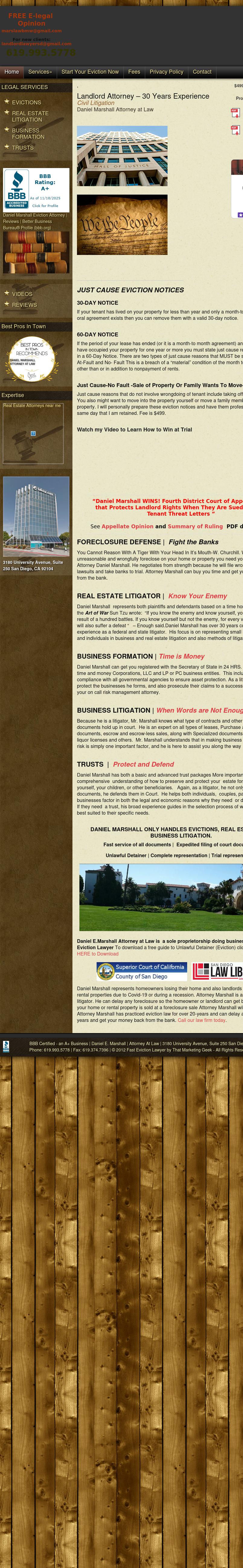 Daniel E. Marshall, Attorney at Law - San Diego CA Lawyers