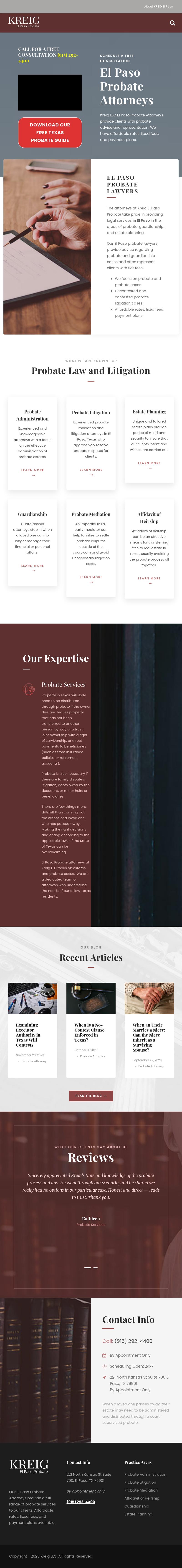 El Paso Probate, Kreig LLC - EL Paso TX Lawyers