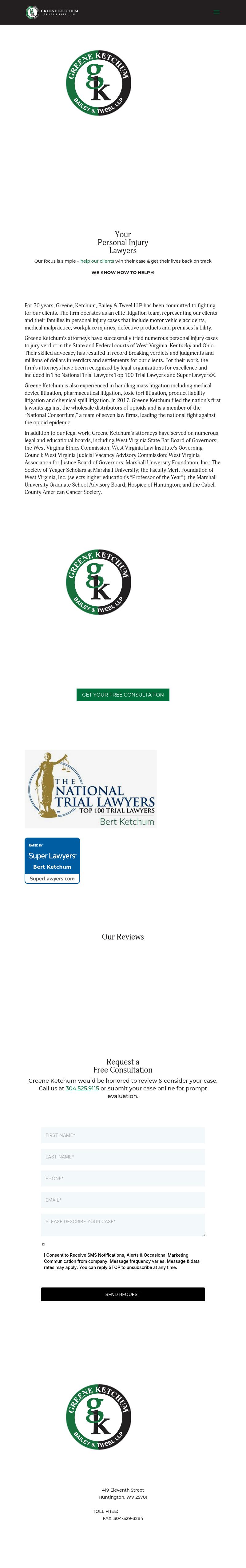 Greene Ketchum Farrell, Bailey & Tweel - Huntington WV Lawyers