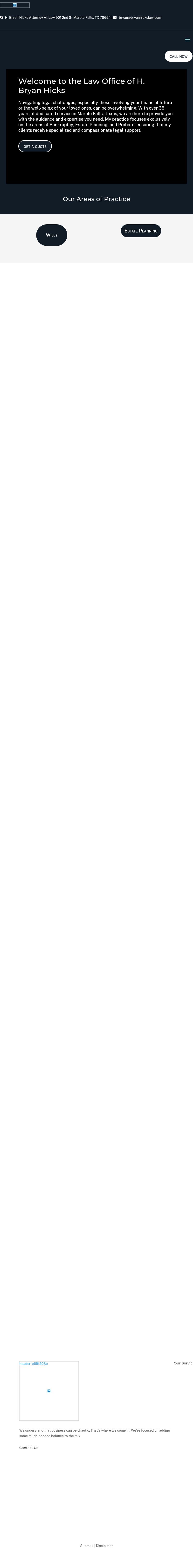 H. Bryan Hicks, Attorney at Law - Marble Falls TX Lawyers