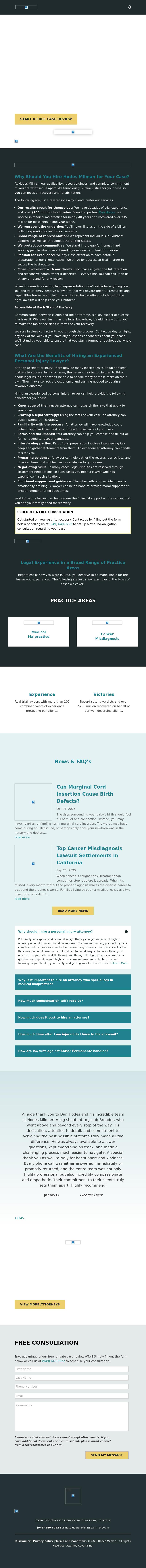 Hodes Milman LLP. - Irvine CA Lawyers