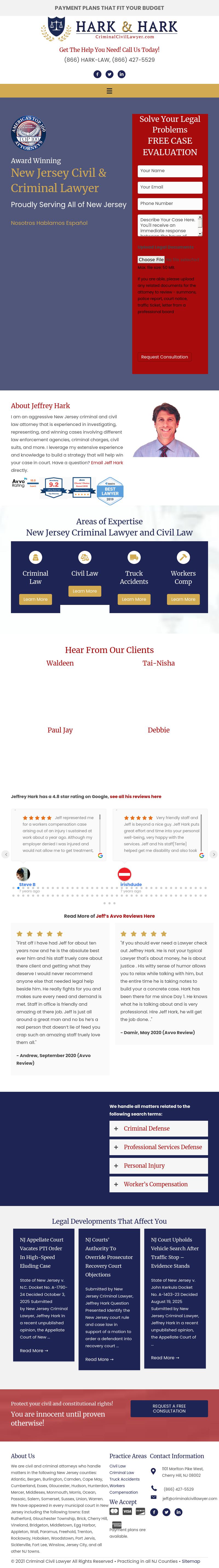 Jeffrey S. Hark - Cherry Hill NJ Lawyers