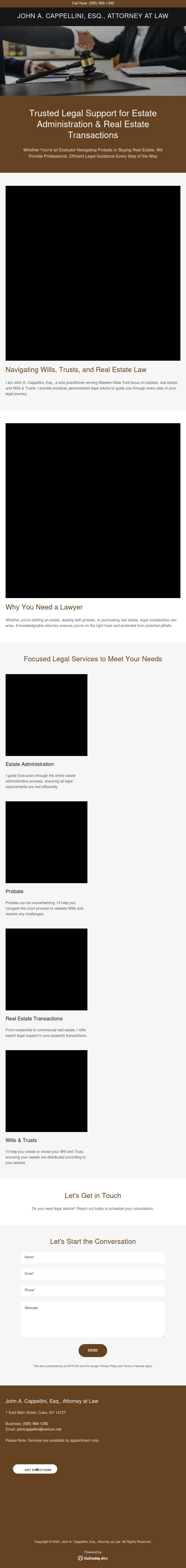 John A. Cappellini, Attorney at Law - Cuba NY Lawyers