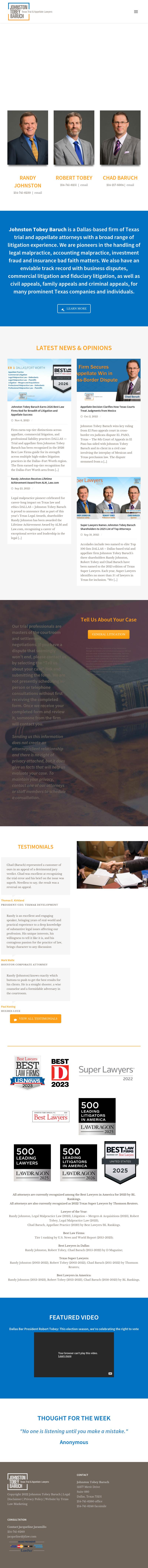 Johnston Tobey - Dallas TX Lawyers