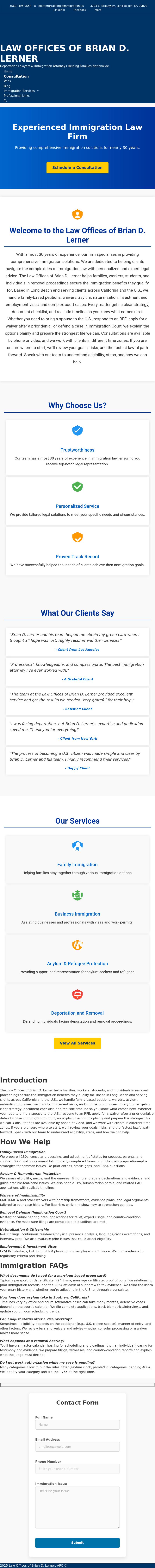 Law Offices of Brian D. Lerner - Upland CA Lawyers