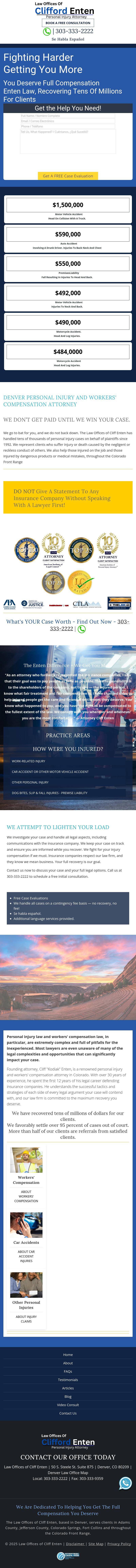 Law Offices of Cliff Enten - Denver CO Lawyers