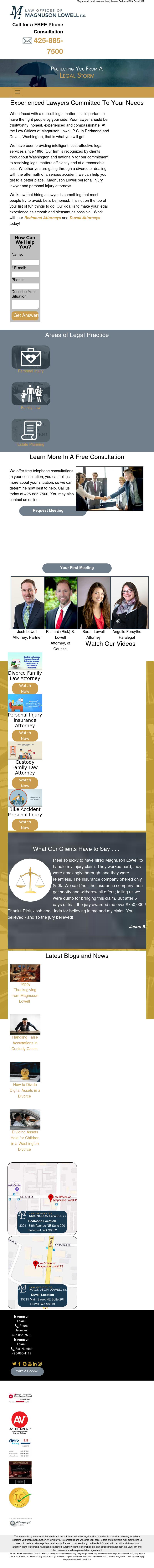 Law Offices of Magnuson Lowell P.S. - Spokane WA Lawyers