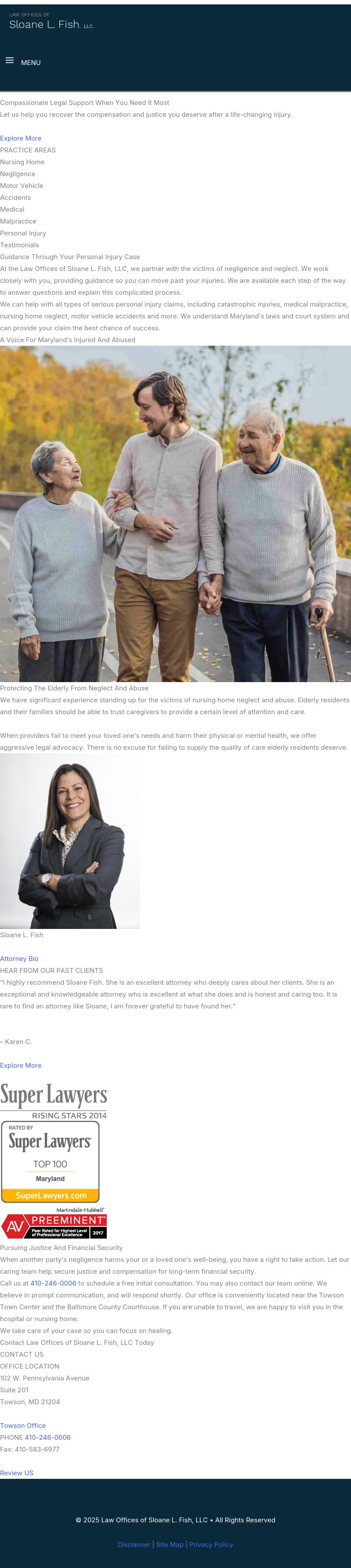 Law Offices of Sloane L. Fish, LLC - Towson MD Lawyers