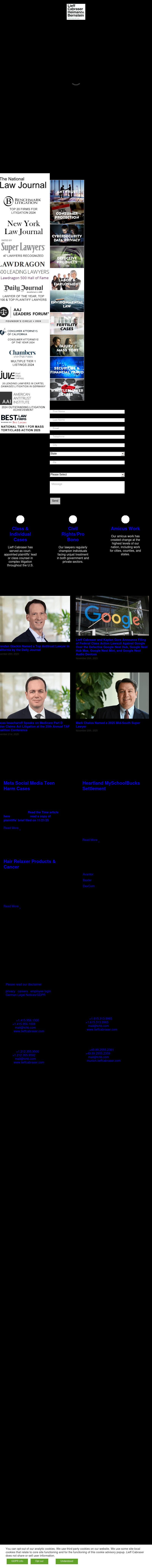 Lieff Cabraser Heimann & Bernstein, LLP - San Francisco CA Lawyers