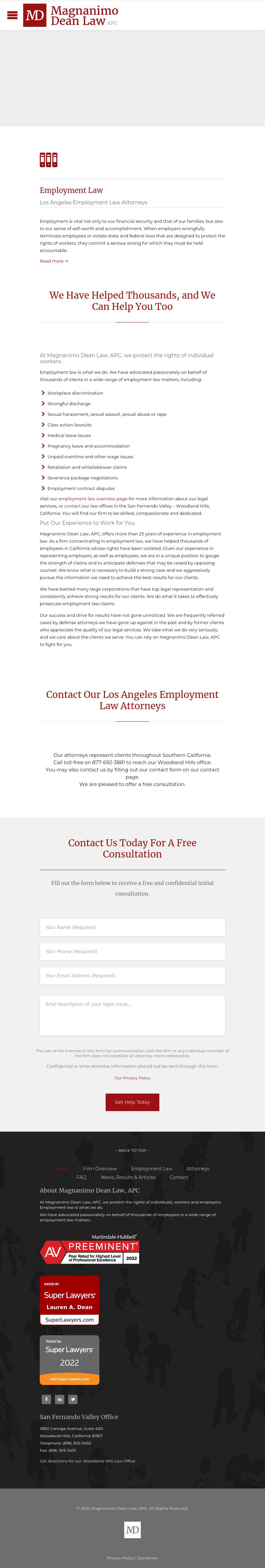 Magnanimo & Dean, LLP - Sherman Oaks CA Lawyers