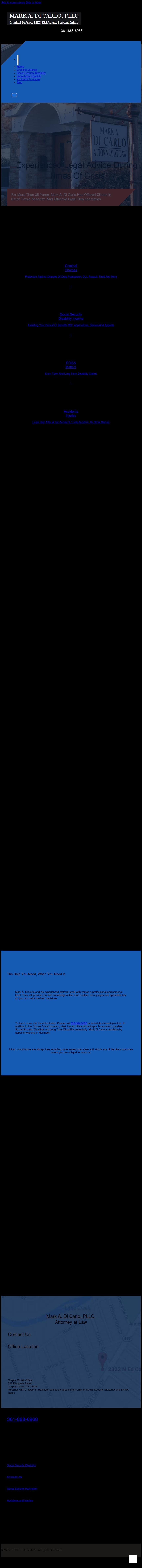 Mark A. Di Carlo, PLLC Attorney at Law - Harlingen TX Lawyers