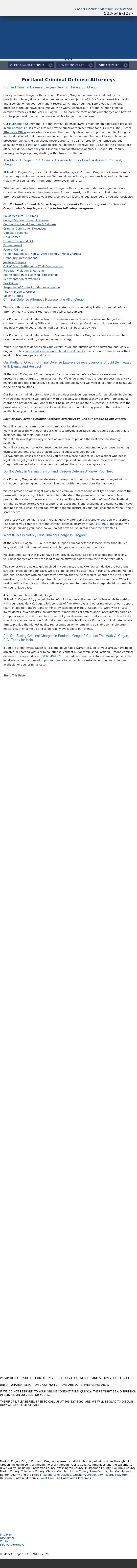 Mark C. Cogan, P.C. - Portland OR Lawyers