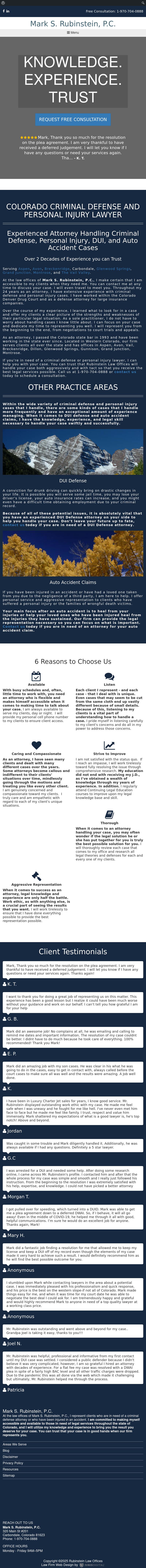 Mark S. Rubinstein, P.C. - Aspen CO Lawyers