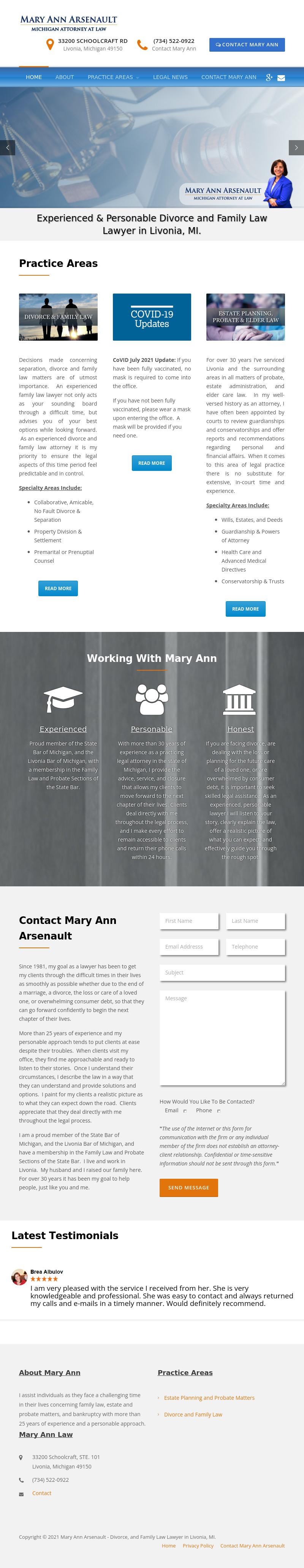 Mary A. Arsenault - Livonia MI Lawyers