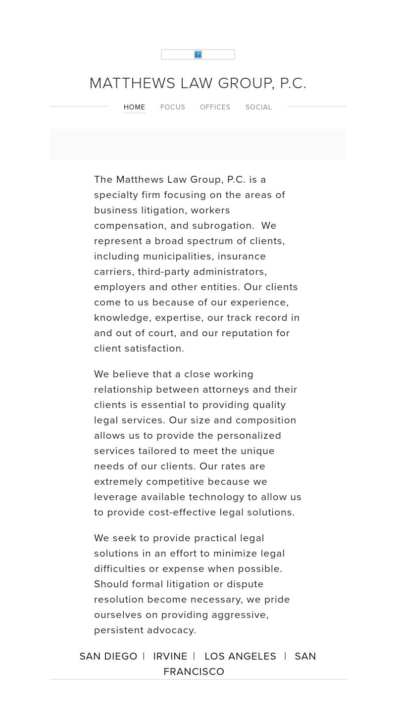 Matthews Law Group, P.C. - Los Angeles CA Lawyers