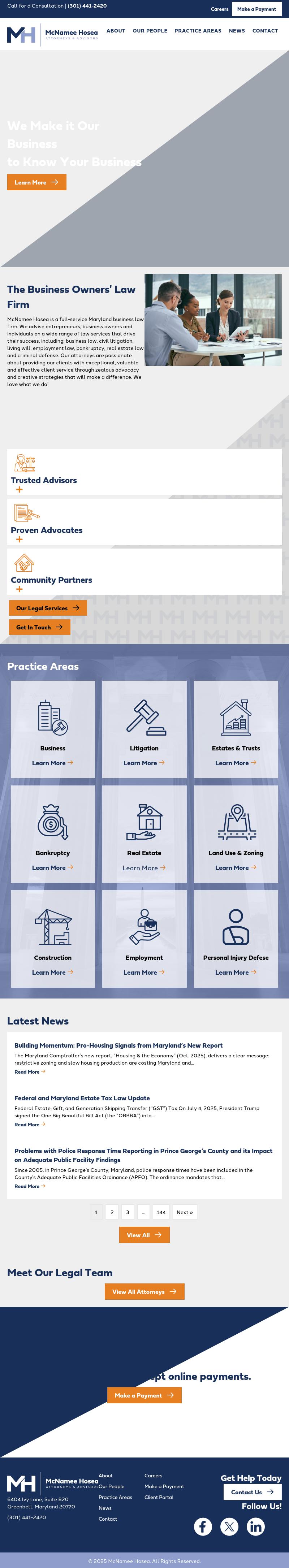 McNamee, Hosea, Jernigan, Kim, Greenan & Lynch, P.A. - Annapolis MD Lawyers