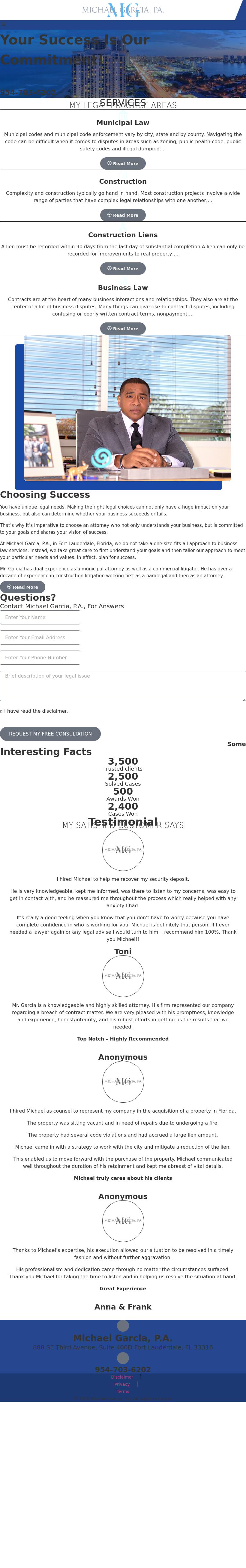 Michael Garcia, P.A. - Plantation FL Lawyers