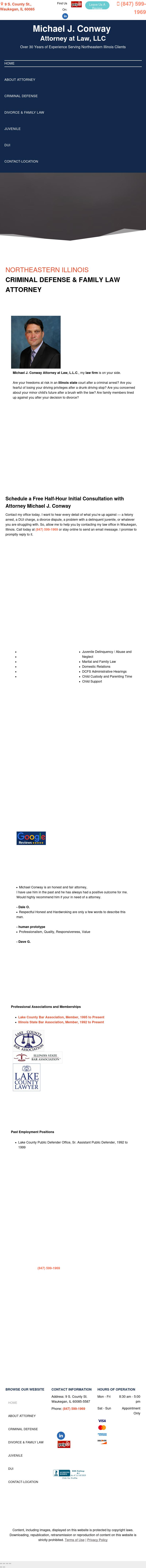 Michael J. Conway Attorney at Law, L.L.C. - Waukegan IL Lawyers