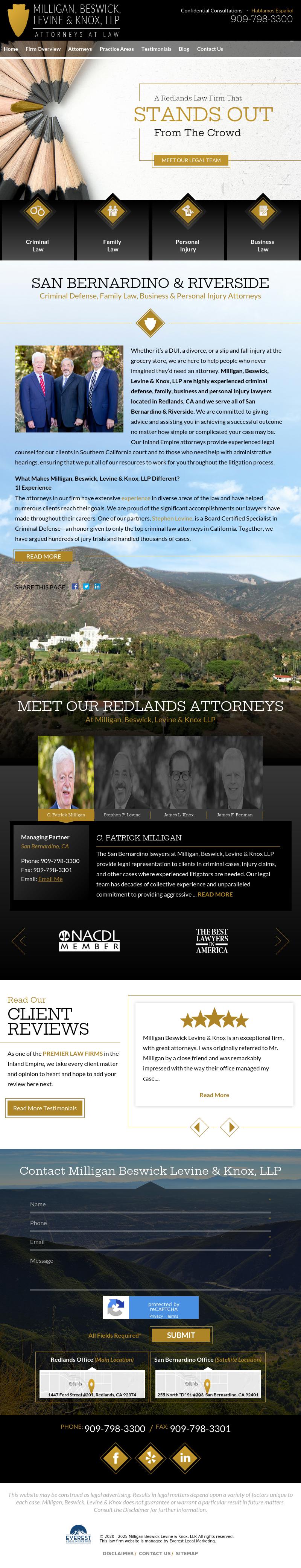 Milligan, Beswick, Levine, Knox, LLP. - San Bernardino CA Lawyers