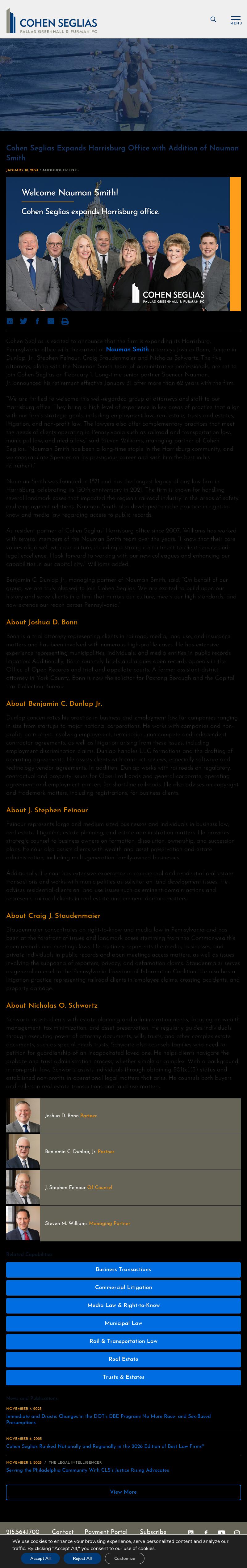 Nauman Smith Shissler & Hall, LLP - Harrisburg PA Lawyers