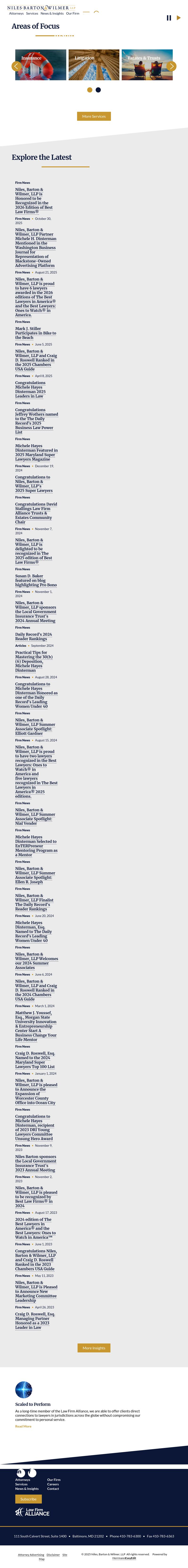 Niles, Barton & Wilmer, LLP - Baltimore MD Lawyers